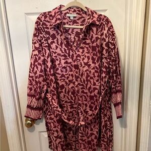 Pink and‎ Burgundy Patterned dress
